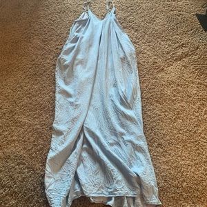 Chambray flowy maxi dress